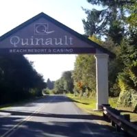 Entrance arch at the Quinault Casino in Ocean Shores