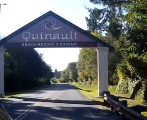Entrance arch at the Quinault Casino in Ocean Shores