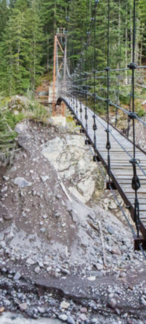 Tahoma Creek suspension bridge