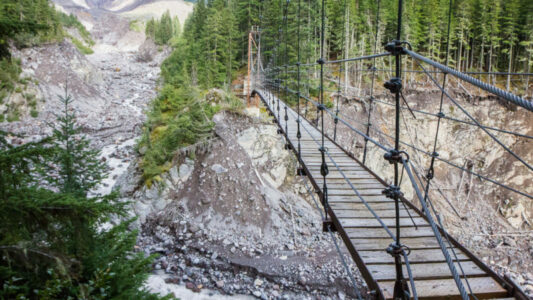 Tahoma Creek suspension bridge