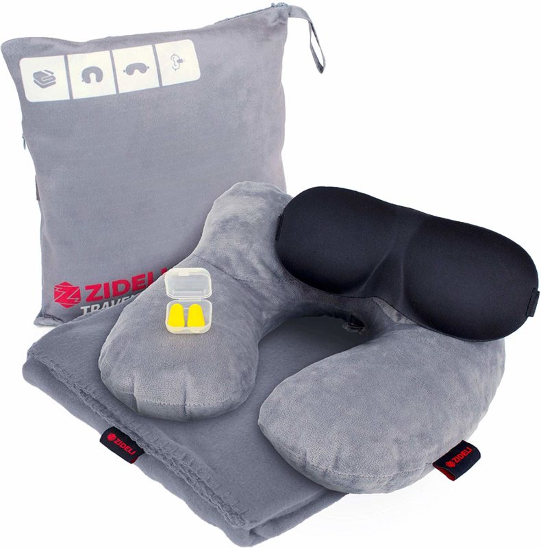 Travel pillow and blanket sets a great gift for travelers