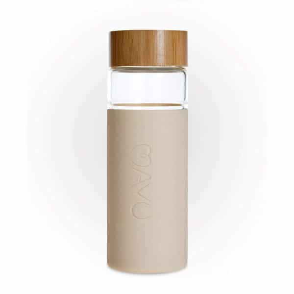 Borosilicate Glass Water Bottle with Bamboo Lid