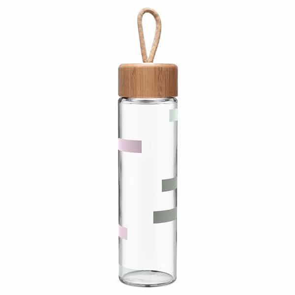 Ello Thrive 20oz Glass Water Bottle with Bamboo Lid