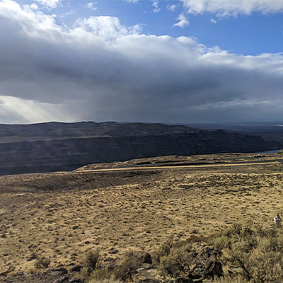 View of the Columbia Gorge from the Wild Horse Monument.