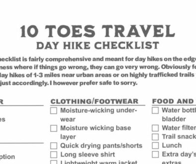 free pdf day hiking checklist