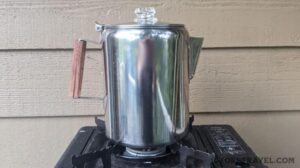 Coletti 12 cup stainless steel percolating coffee pot for camping