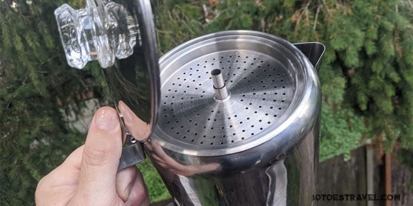 The diffuser in the Coletti coffee pot 