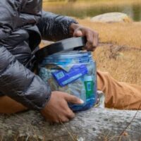 The BearVault BV450 bear canister for hikers