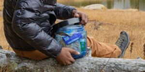 The BearVault BV450 bear canister for hikers