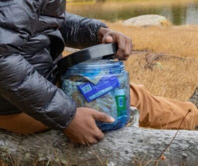 The BearVault BV450 bear canister for hikers