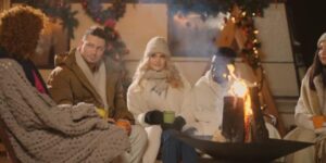 How to keep your back warm when sitting around a campfire