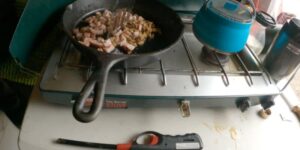 Tips on cooking on a propane camp stove