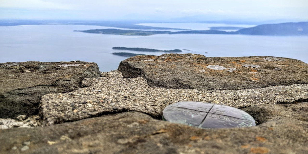 The view from Mount Constitution on Orcas Island