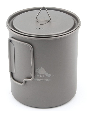 Toaks titanium cook pot for backpacking