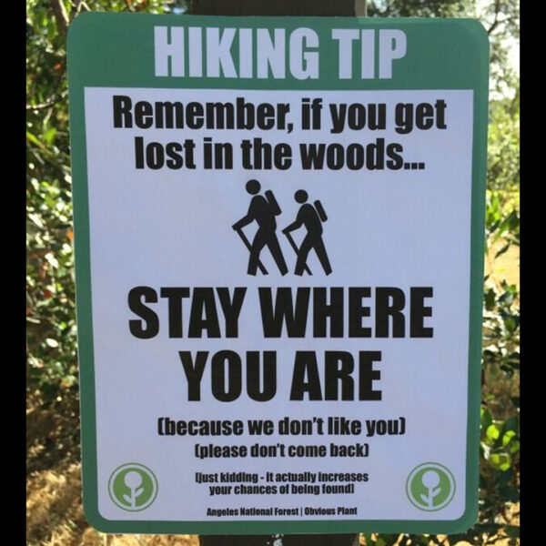 Funny if you get lost stay there hiking meme