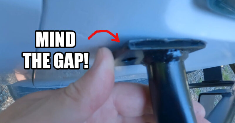 Use extra Vycor to fill the gaps between the bracket and the door.