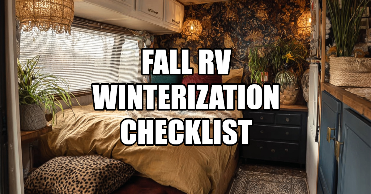 RV winterization