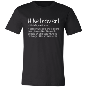 Black Hiketrovert definition tee