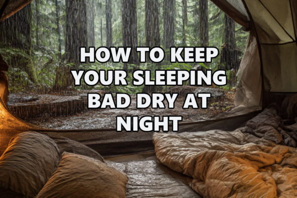Tips for keeping your sleeping bag dry at night when you are camping in wet weather.