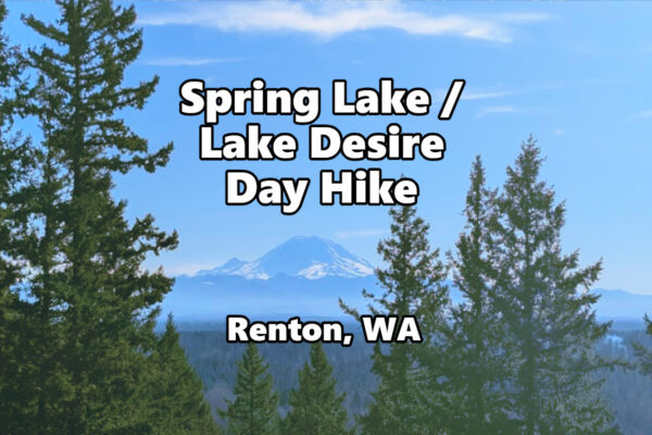 view of Mount Rainier from Spring Lake - Lake Desire
